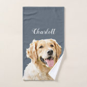 Aangepaste Golden Retriever Hond Gepersonaliseerd Bad Handdoek (Handdoek)