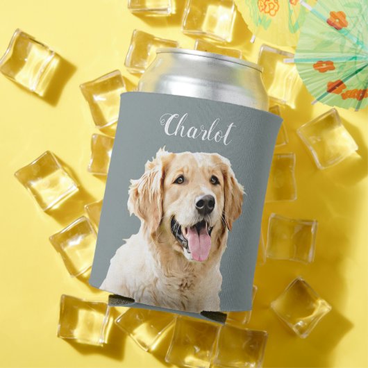 Aangepaste Golden Retriever Hond Gepersonaliseerd  Blikjeskoeler (Insitu Zomer)