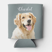 Aangepaste Golden Retriever Hond Gepersonaliseerd  Blikjeskoeler (Voorkant)