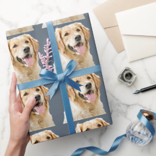 Aangepaste Golden Retriever Hond Gepersonaliseerd Cadeaupapier