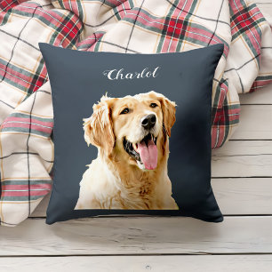 Aangepaste Golden Retriever Hond Gepersonaliseerd Kussen