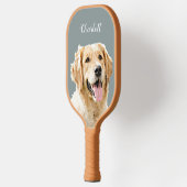 Aangepaste Golden Retriever Hond Gepersonaliseerd  Pickleball Paddle (Links)