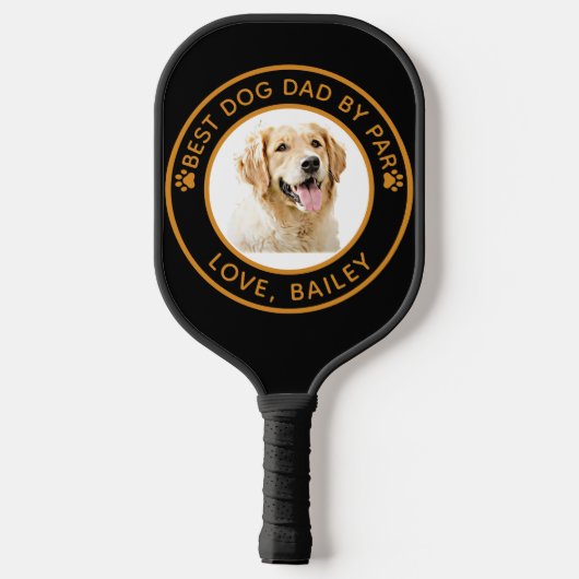 Aangepaste Golden Retriever Hond Gepersonaliseerd  Pickleball Paddle (Achterkant)