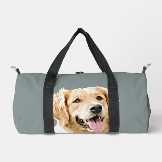 Aangepaste Golden Retriever Hond Gepersonaliseerd Plunjezak (Voorkant)