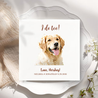 Aangepaste Golden Retriever hond gepersonaliseerd Servet