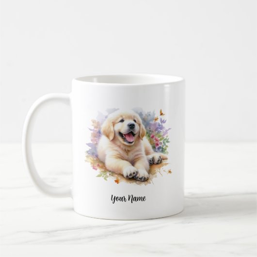 Aangepaste Golden Retriever Mok met Quote (Links)