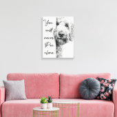 Aangepaste Goldendoodle Canvas Wandkunst Afdruk (Insitu (Woonkamer))