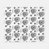 Aangepaste Goldendoodle Hond gepersonaliseerde tek Fleece Deken (Voorkant (Horizontaal))