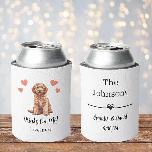 Aangepaste Goldendoodle Pet Wedding Koelbox Blikjeskoeler