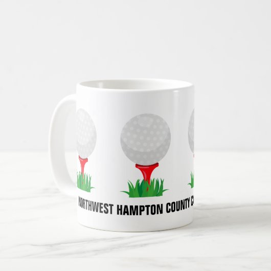 Aangepaste Golf Ball Coffee Mok (Voorkant links)