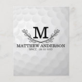 Aangepaste Golf Ball Pattern Name Monogram Age (Voorkant)