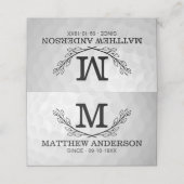 Aangepaste Golf Ball Pattern Name Monogram Age (Buitenkant ongevouwen)