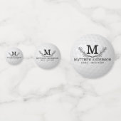 Aangepaste Golf Ball Pattern Name Monogram Age Confetti (Achterkanten)