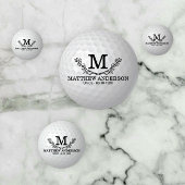 Aangepaste Golf Ball Pattern Name Monogram Age Confetti