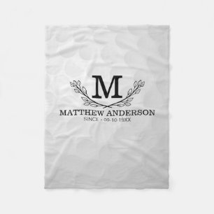 Aangepaste Golf Ball Pattern Name Monogram Age Fleece Deken