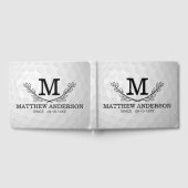 Aangepaste Golf Ball Pattern Name Monogram Age Gastenboek (Volledig)