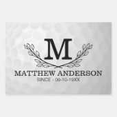 Aangepaste Golf Ball Pattern Name Monogram Age Inpakpapier Vel (Voorkant 2)