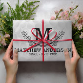 Aangepaste Golf Ball Pattern Name Monogram Age Inpakpapier Vel