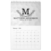 Aangepaste Golf Ball Pattern Name Monogram Age Kalender (Feb 2026)