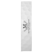 Aangepaste Golf Ball Pattern Name Monogram Age Korte Tafelloper (Voorkant)