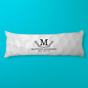 Aangepaste Golf Ball Pattern Name Monogram Age Lichaamskussen