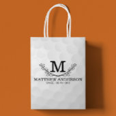 Aangepaste Golf Ball Pattern Name Monogram Age Medium Cadeauzakje