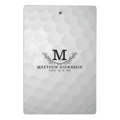 Aangepaste Golf Ball Pattern Name Monogram Age Mini Klembord (Achterkant)