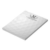 Aangepaste Golf Ball Pattern Name Monogram Age Notitieblok (Gedraaid)