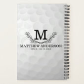 Aangepaste Golf Ball Pattern Name Monogram Age Planner (Achterkant)