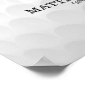 Aangepaste Golf Ball Pattern Name Monogram Age Poster (Hoek)