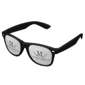 Aangepaste Golf Ball Pattern Name Monogram Age Retro Zonnebril (Gekanteld)