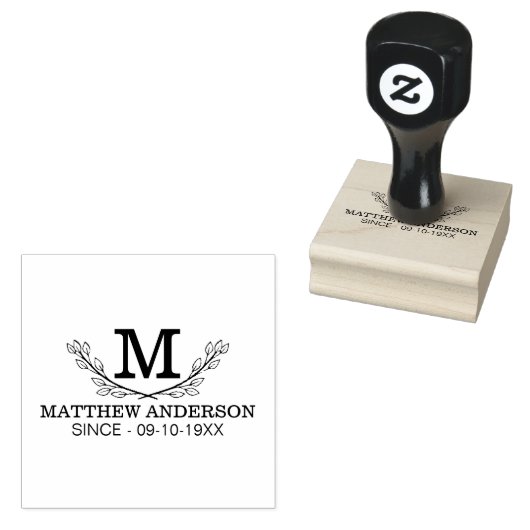 Aangepaste Golf Ball Pattern Name Monogram Age Rubberstempel (Gestempeld)
