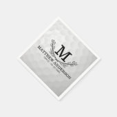 Aangepaste Golf Ball Pattern Name Monogram Age Servet (Hoek)