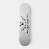 Aangepaste Golf Ball Pattern Name Monogram Age Skateboard (Voorkant)