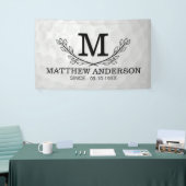 Aangepaste Golf Ball Pattern Name Monogram Age Spandoek (Beurs)