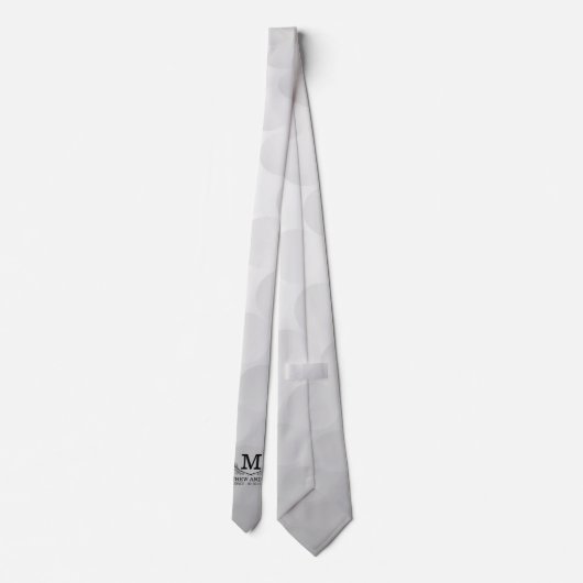 Aangepaste Golf Ball Pattern Name Monogram Age Stropdas (Achterkant)