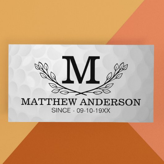 Aangepaste Golf Ball Pattern Name Monogram Age Tissuepapier