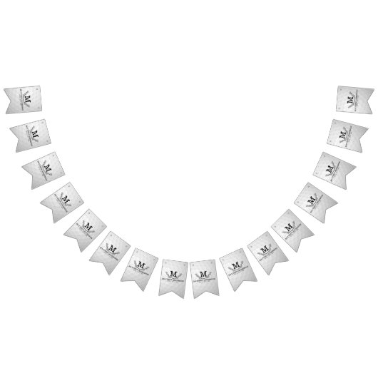 Aangepaste Golf Ball Pattern Name Monogram Age Vlaggetjes (Alle)