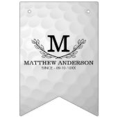 Aangepaste Golf Ball Pattern Name Monogram Age Vlaggetjes (Tweede vlag)
