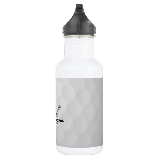 Aangepaste Golf Ball Pattern Name Monogram Age Waterfles (Rechts)