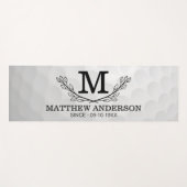 Aangepaste Golf Ball Pattern Name Monogram Age Yogamat (Voorkant (horizontaal))