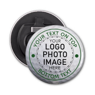 Aangepaste Golf Ball Photo Logo Custom Button Flesopener