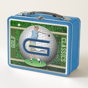 Aangepaste Golf Classics On-Field Metal Lunchbox