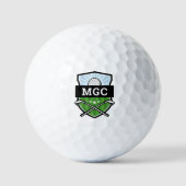 Aangepaste Golf Club Crest Monogram Golfballen (Voorkant)