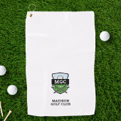 Aangepaste Golf Club Crest Monogram Golfhanddoek