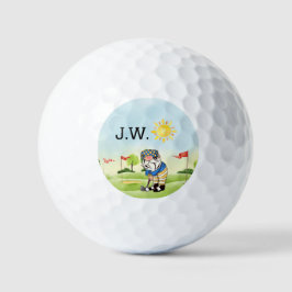 Aangepaste Golf Course Golf Balls met Gnome Golfer Golfballen