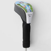 Aangepaste Golf Driver Headcovers met Foto en Teks (Schuin)
