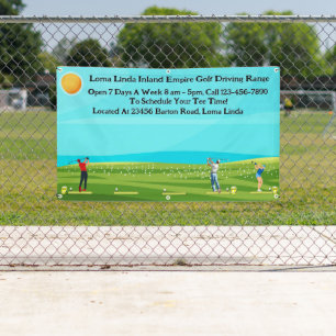 Aangepaste golf driving range zakelijke landschaps spandoek