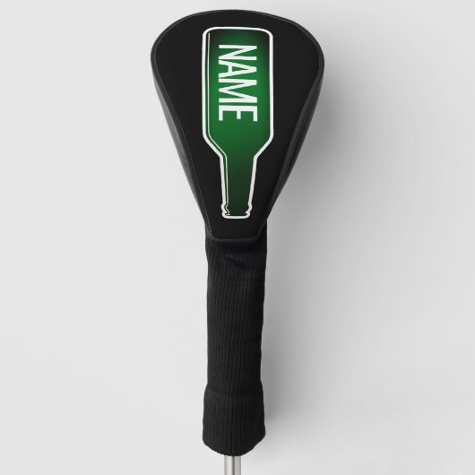 Aangepaste golf hoofd cover met bierfles logo (Voorkant)