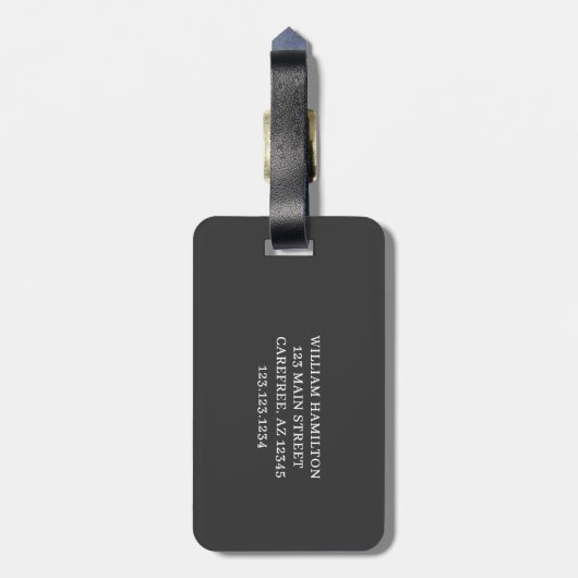 Aangepaste Golf Logo naam Bagagelabel (Achterkant verticaal)